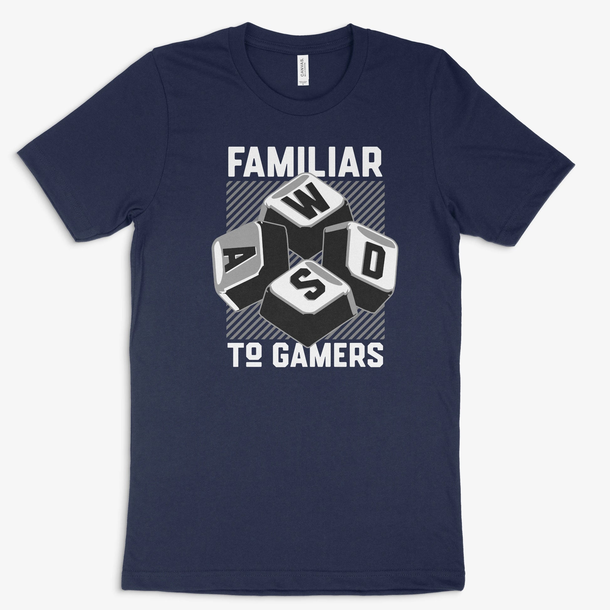 Gamer Shirt | Familiar to Gamers - WASD in Farbe marine 