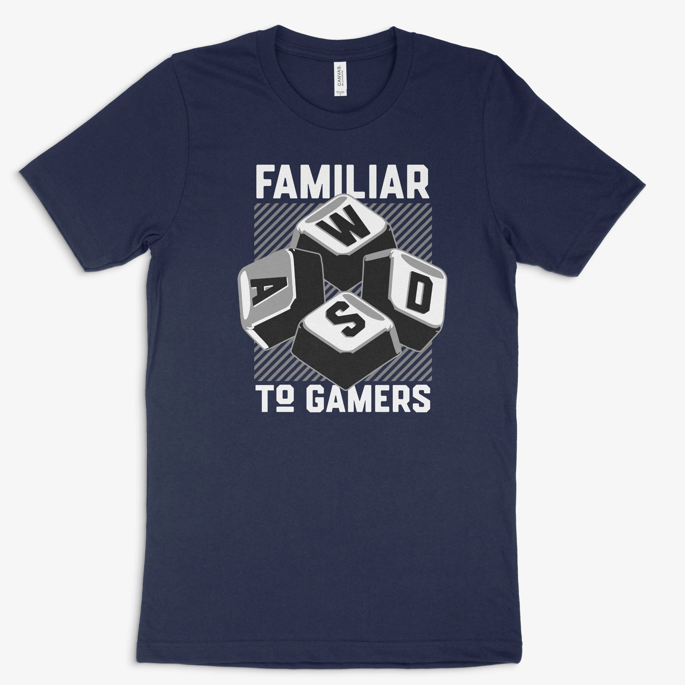 Gamer Shirt | Familiar to Gamers - WASD in Farbe marine 