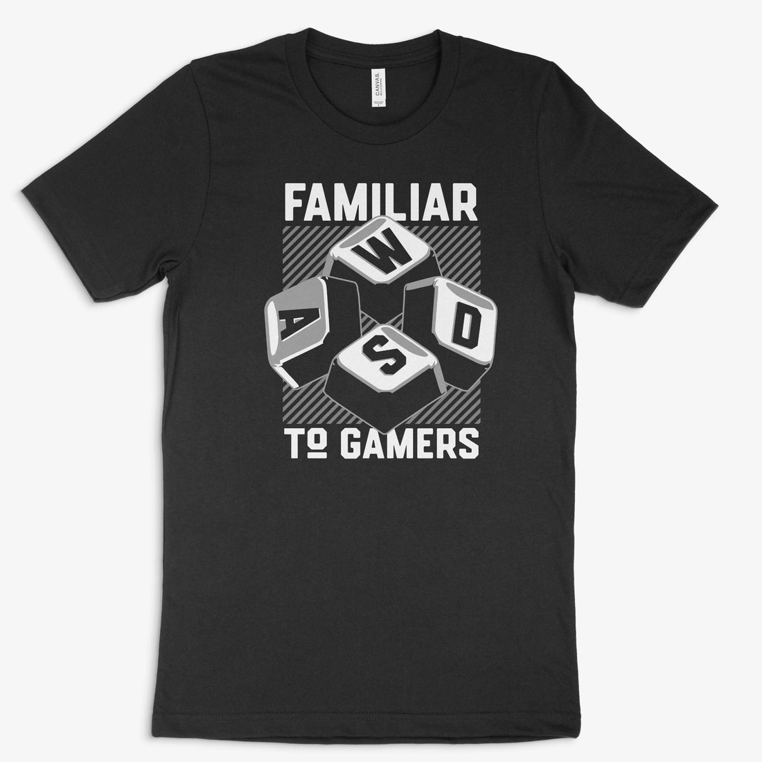 Gamer Shirt | Familiar to Gamers - WASD in Farbe schwarz 
