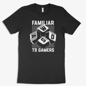 Gamer Shirt | Familiar to Gamers - WASD in Farbe schwarz 