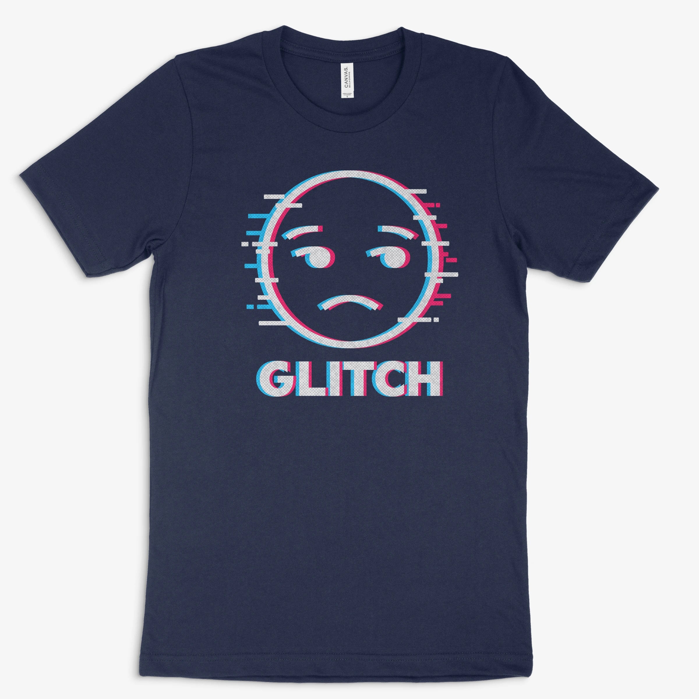 Gamer Shirt - GLITCH in Farbe marine 
