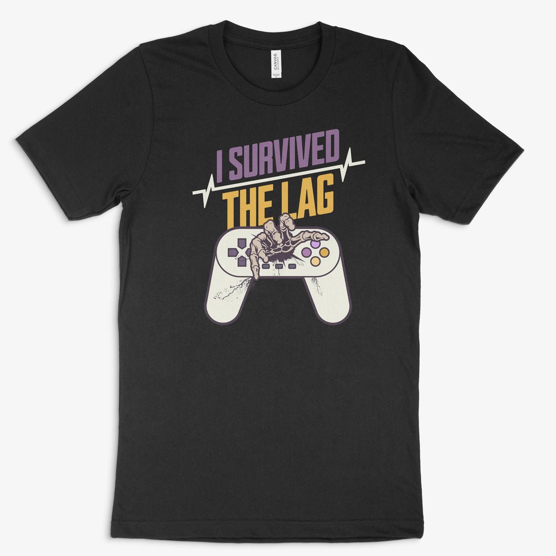 Gamer Shirt - I Survived The Lag in Farbe schwarz 