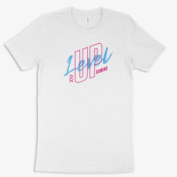 Gamer Shirt - Level Up Gaming in Farbe weiss 