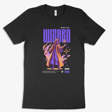 Gamer Shirt | Wizard – Main Class Edition in Farbe schwarz 