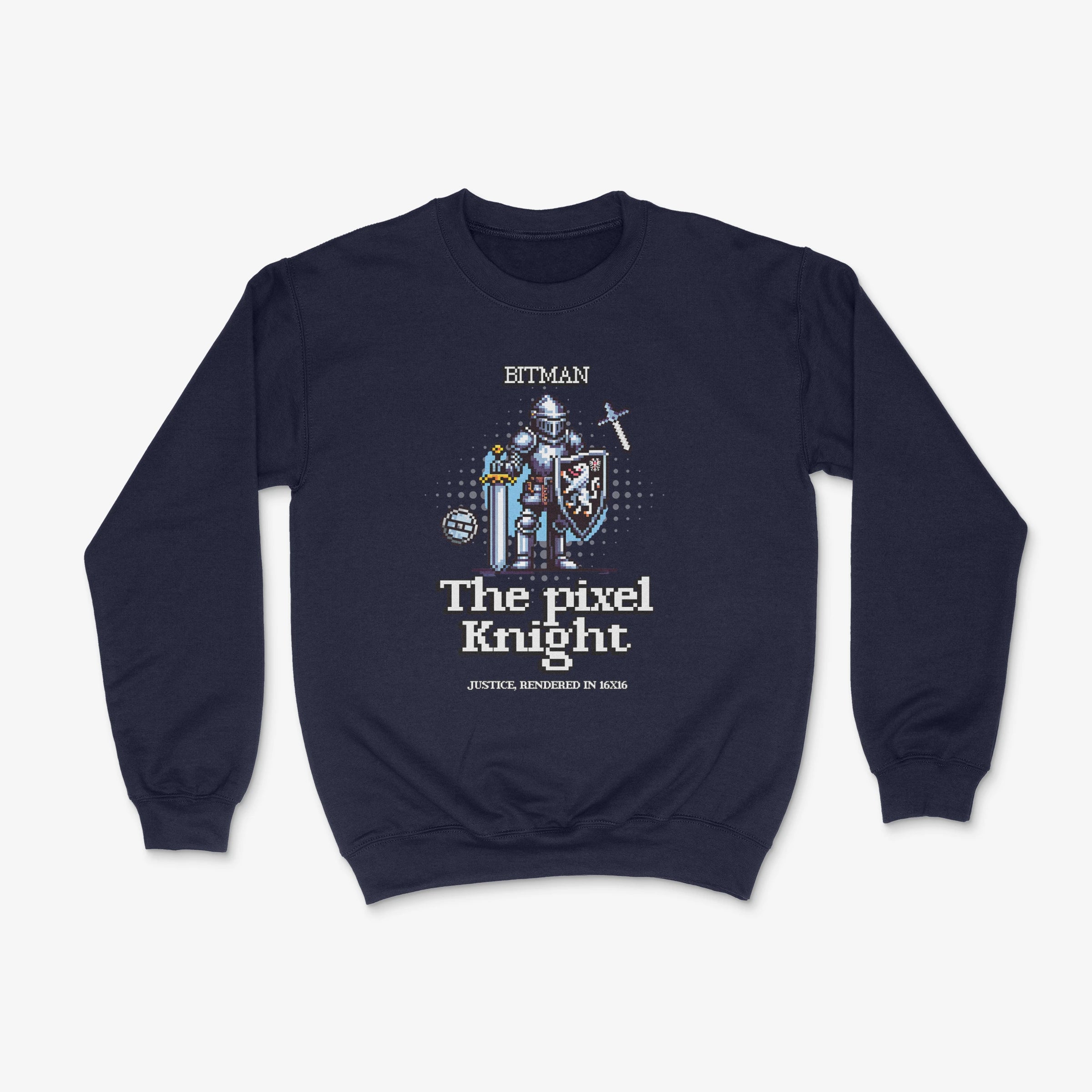 Gamer Sweater - Pixel Knight Pullover in Farbe marine 