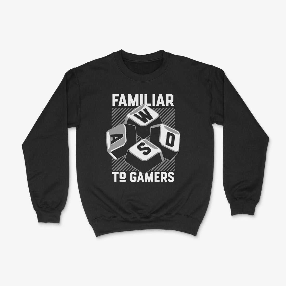 Gamer Sweater - WASD Pullover in Farbe schwarz 