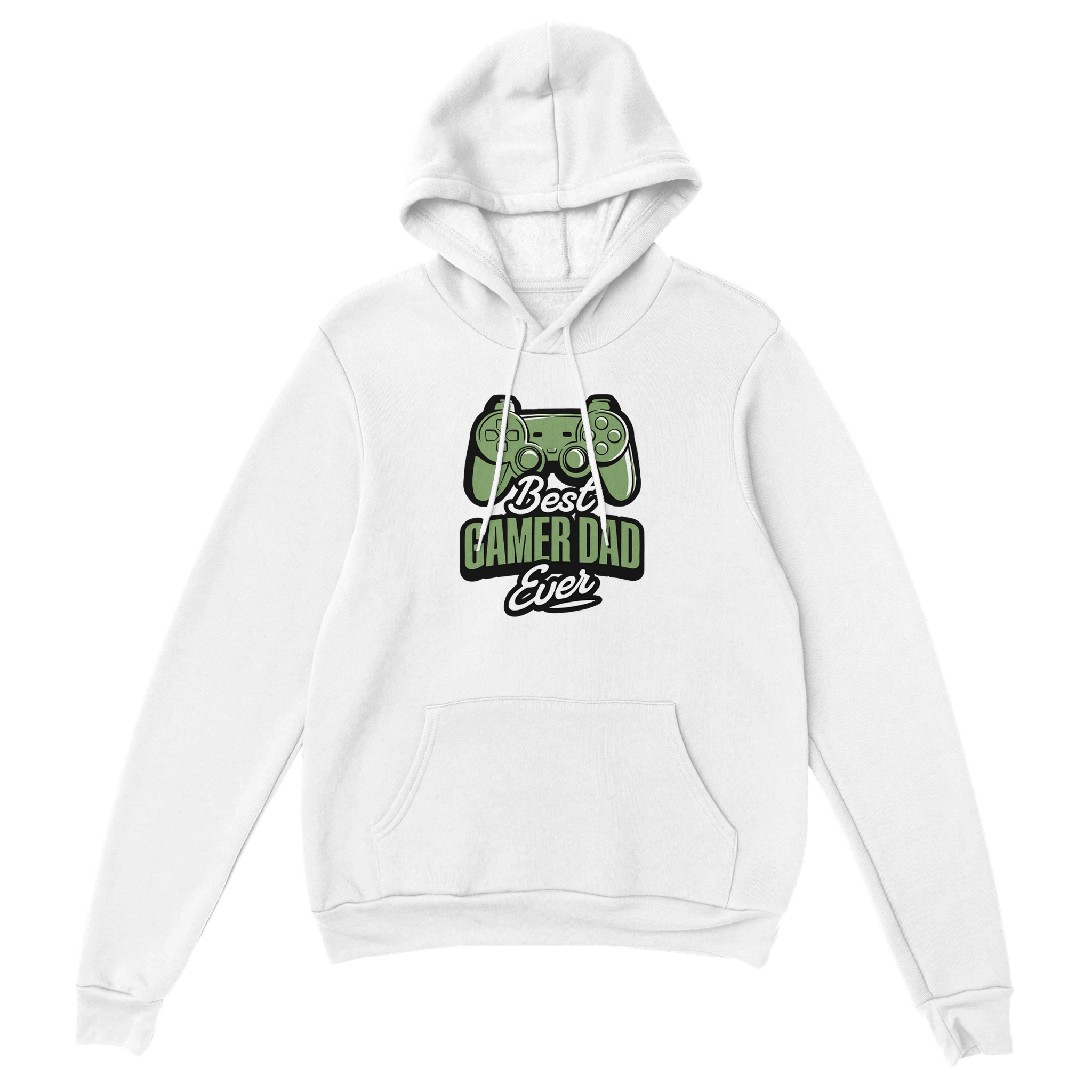 Gaming Hoodie - Best Gamer Dad Ever weiss – Gaming Hoodie Flatlay mit Gaming  Best Gamer Dad Ever Print