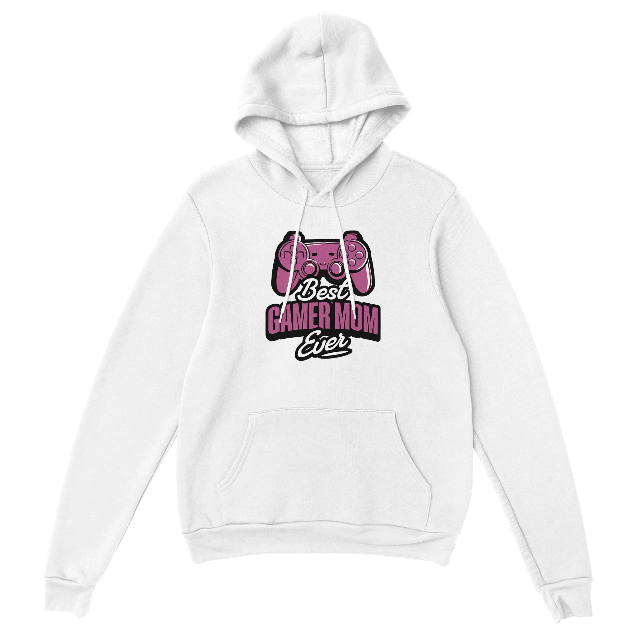 Gaming Hoodie - Best Gamer Mom Ever weiss – Gaming Hoodie Flatlay mit Gaming  Best Gamer Mom Ever Print