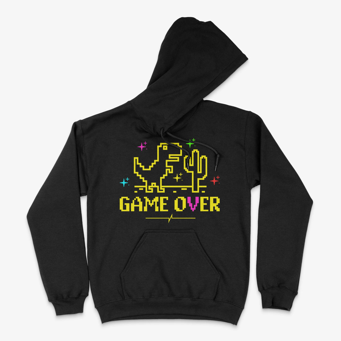 Gaming Hoodie - Game Over Dino Hoodie in Farbe schwarz  