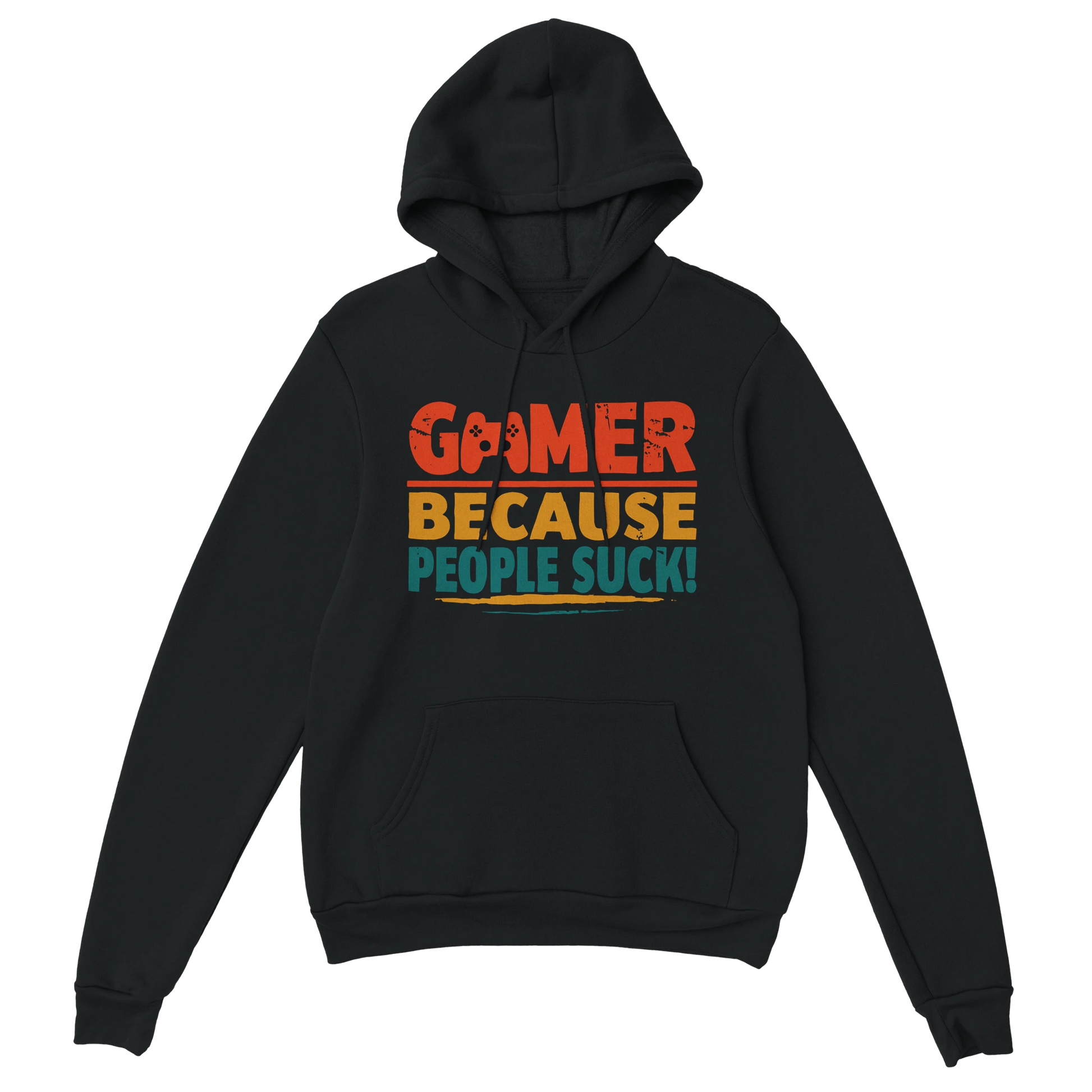 Gaming Hoodie - Gamer Because People Suck schwarz – Gaming Hoodie Flatlay mit Gaming  Gamer Because People Suck Print