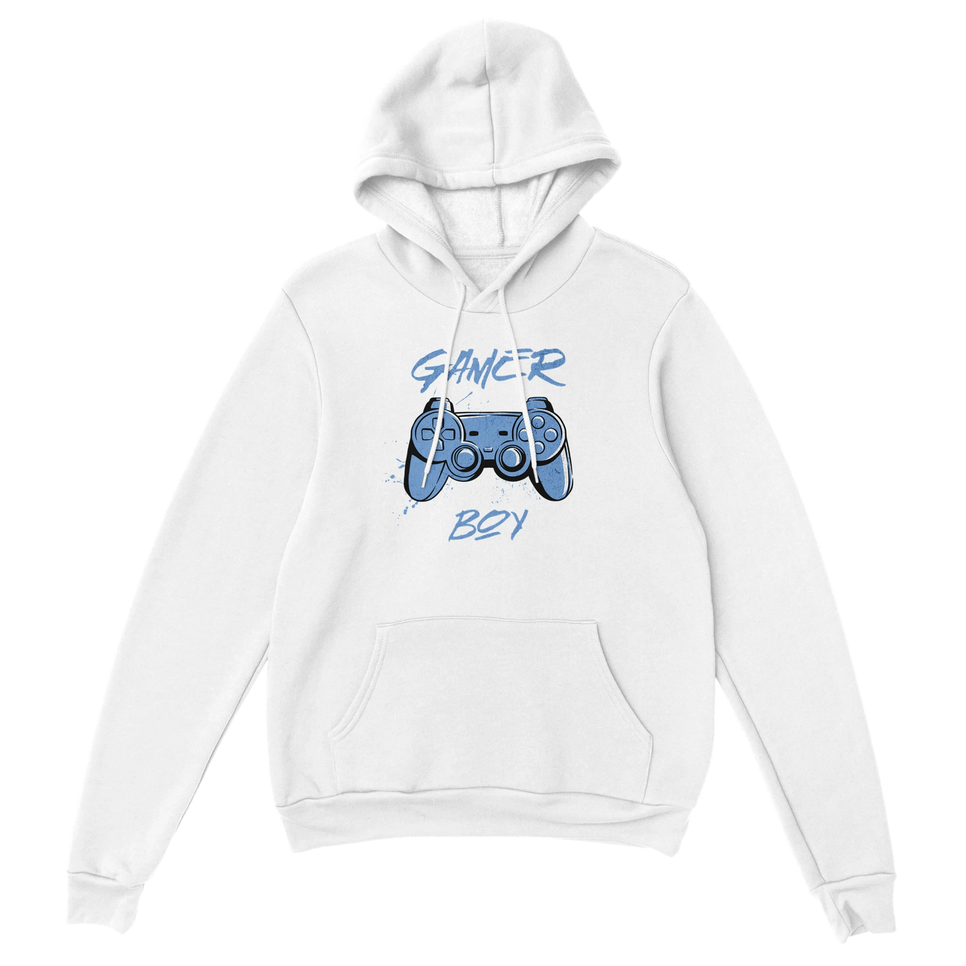 Gaming Hoodie - Gamer Boy weiss – Gaming Hoodie Flatlay mit Gaming  Gamer Boy Print