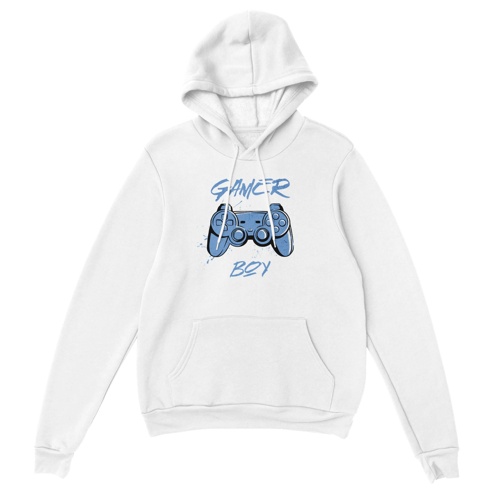 Gaming Hoodie - Gamer Boy weiss – Gaming Hoodie Flatlay mit Gaming  Gamer Boy Print