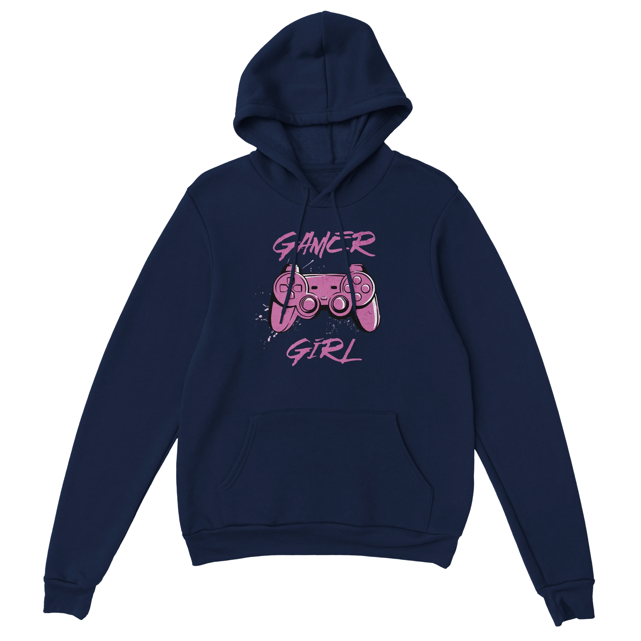 Gaming Hoodie - Gamer Girl marine – Gaming Hoodie Flatlay mit Gaming  Gamer Girl Print