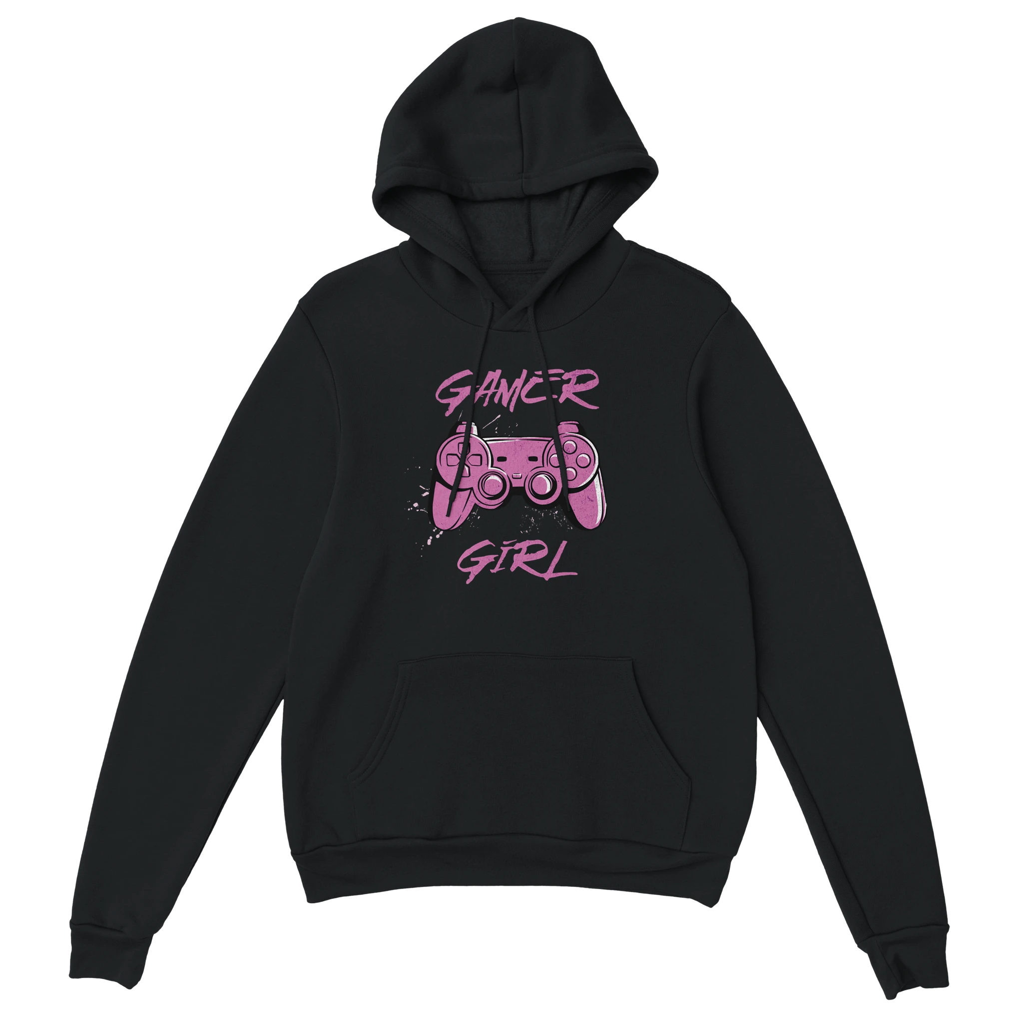 Gaming Hoodie - Gamer Girl schwarz – Gaming Hoodie Flatlay mit Gaming  Gamer Girl Print