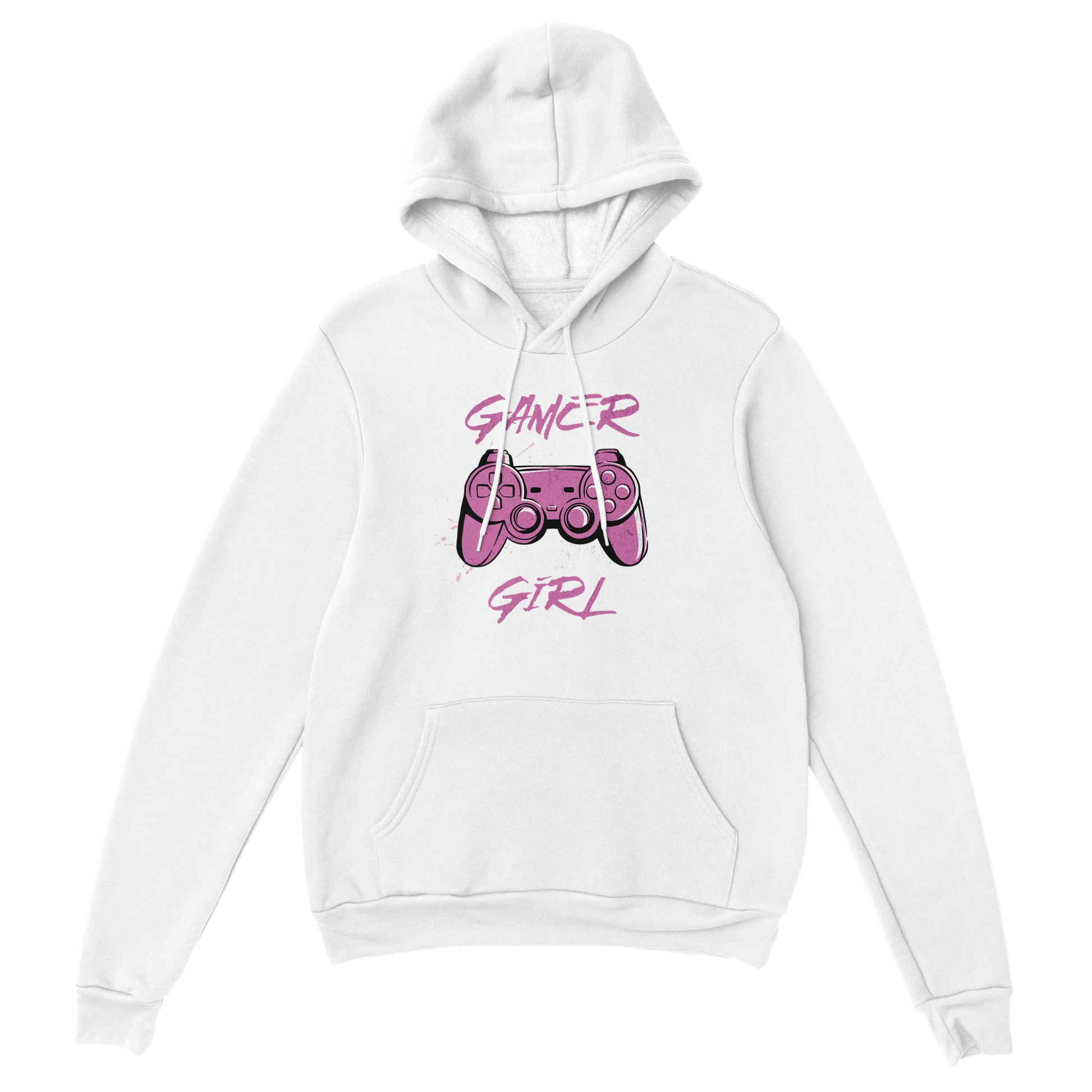 Gaming Hoodie - Gamer Girl weiss – Gaming Hoodie Flatlay mit Gaming  Gamer Girl Print