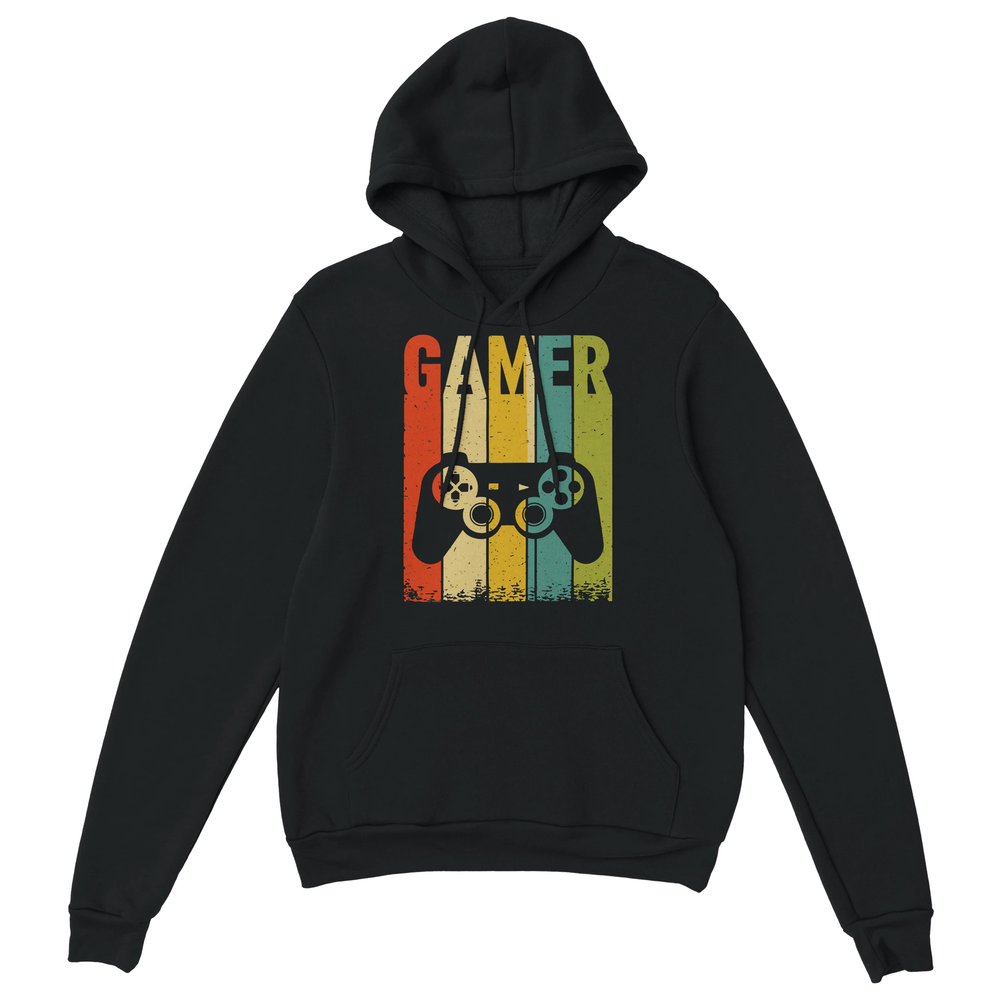 Gaming Hoodie - GAMER schwarz – Gaming Hoodie Flatlay mit Gaming  GAMER Print