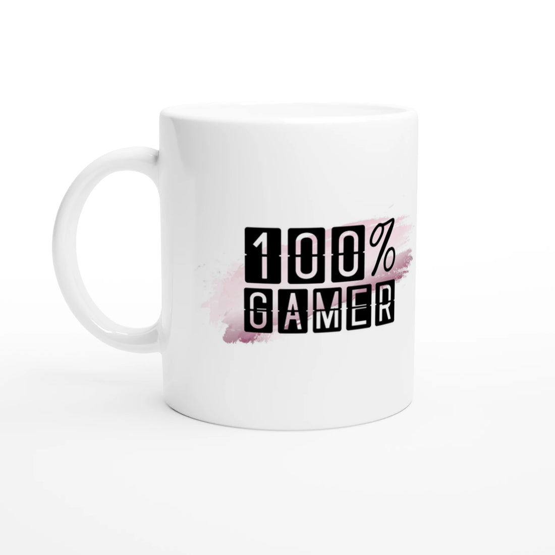 Gaming Tasse - 100% Tasse frontansicht – hochwertiges Nerdrovert Mockup mit Gaming Motiv
