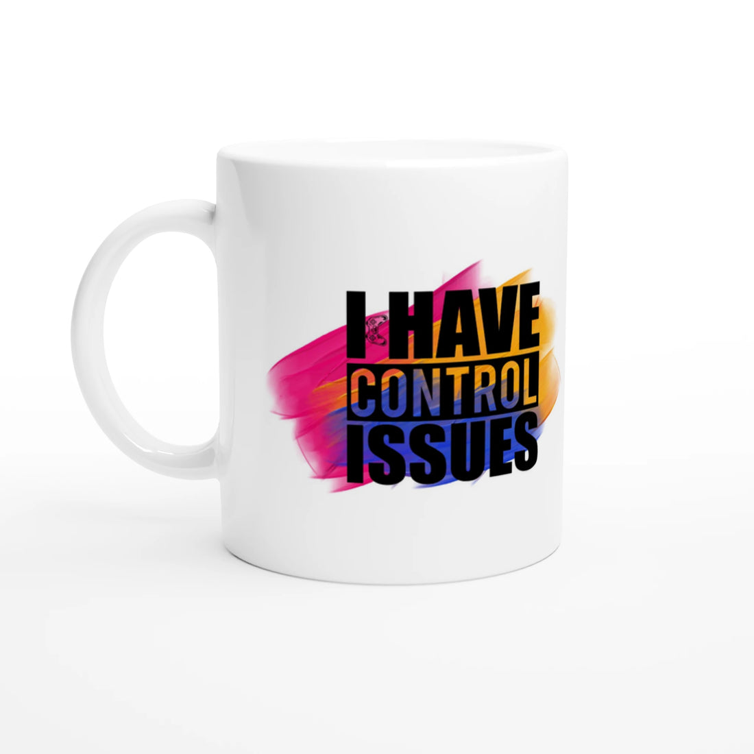 Gaming Tasse - Control Issues Tasse frontansicht – hochwertiges Nerdrovert Mockup mit Gaming Motiv
