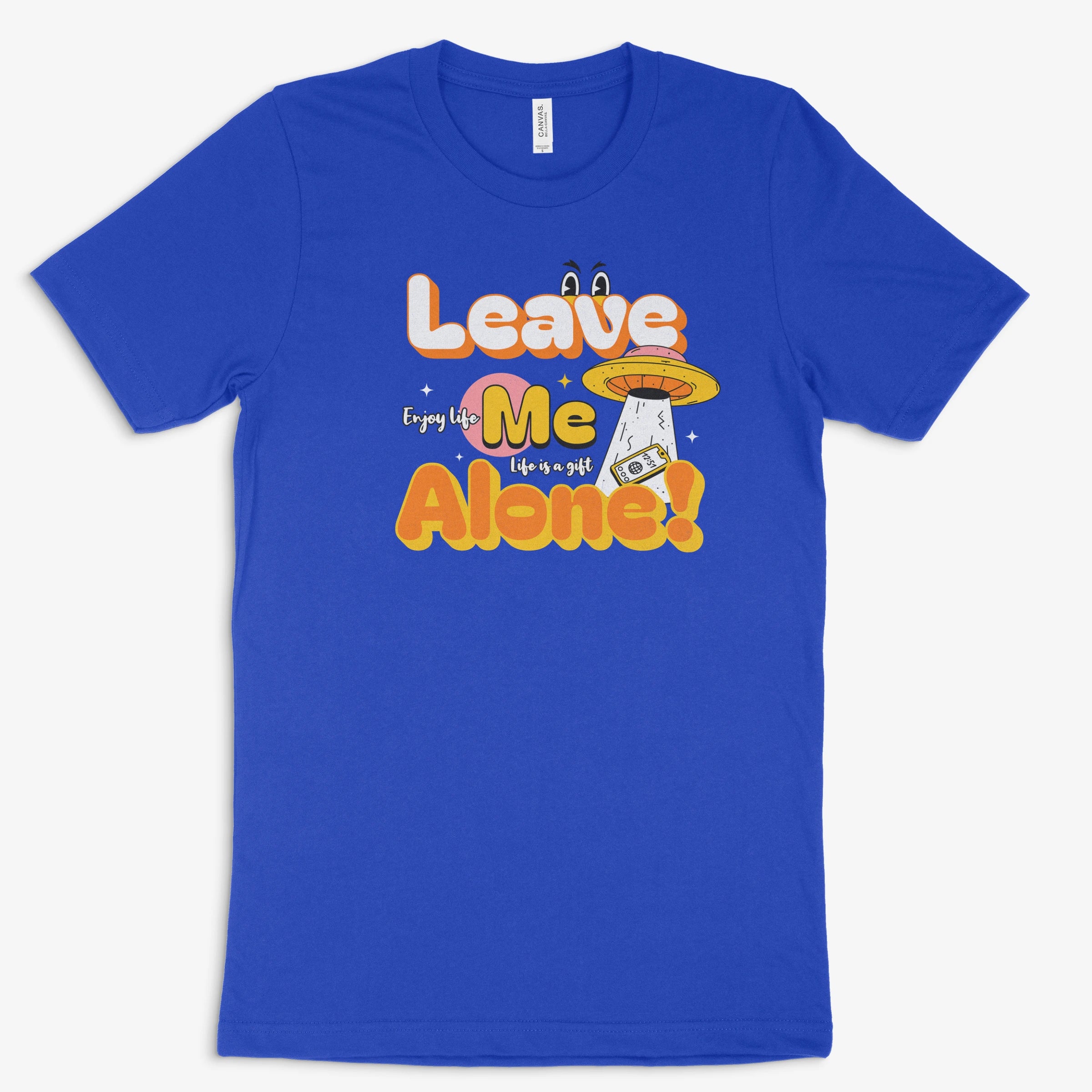 Introvert Shirt - Leave Me Alone! in Farbe blau 