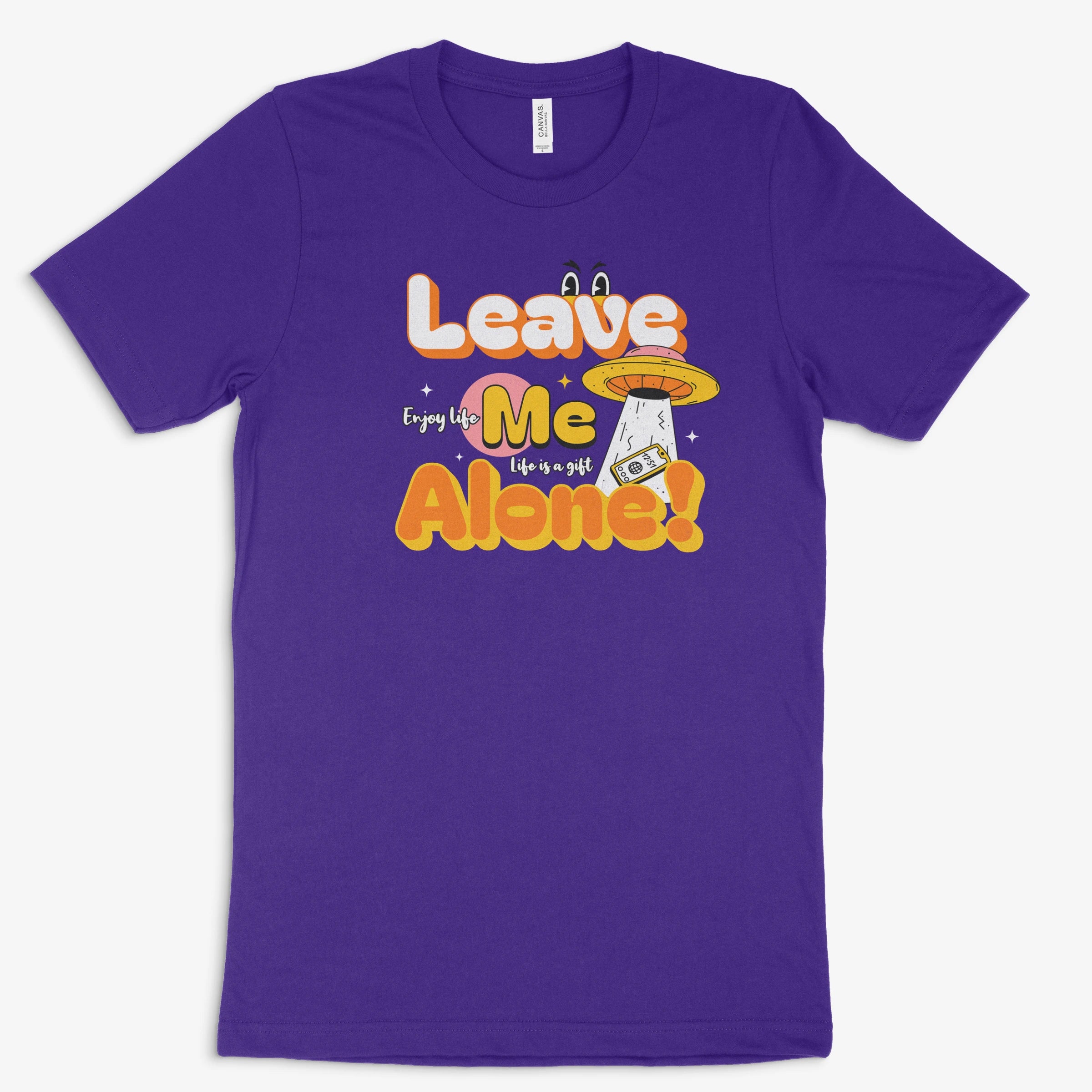 Introvert Shirt - Leave Me Alone! in Farbe lila 
