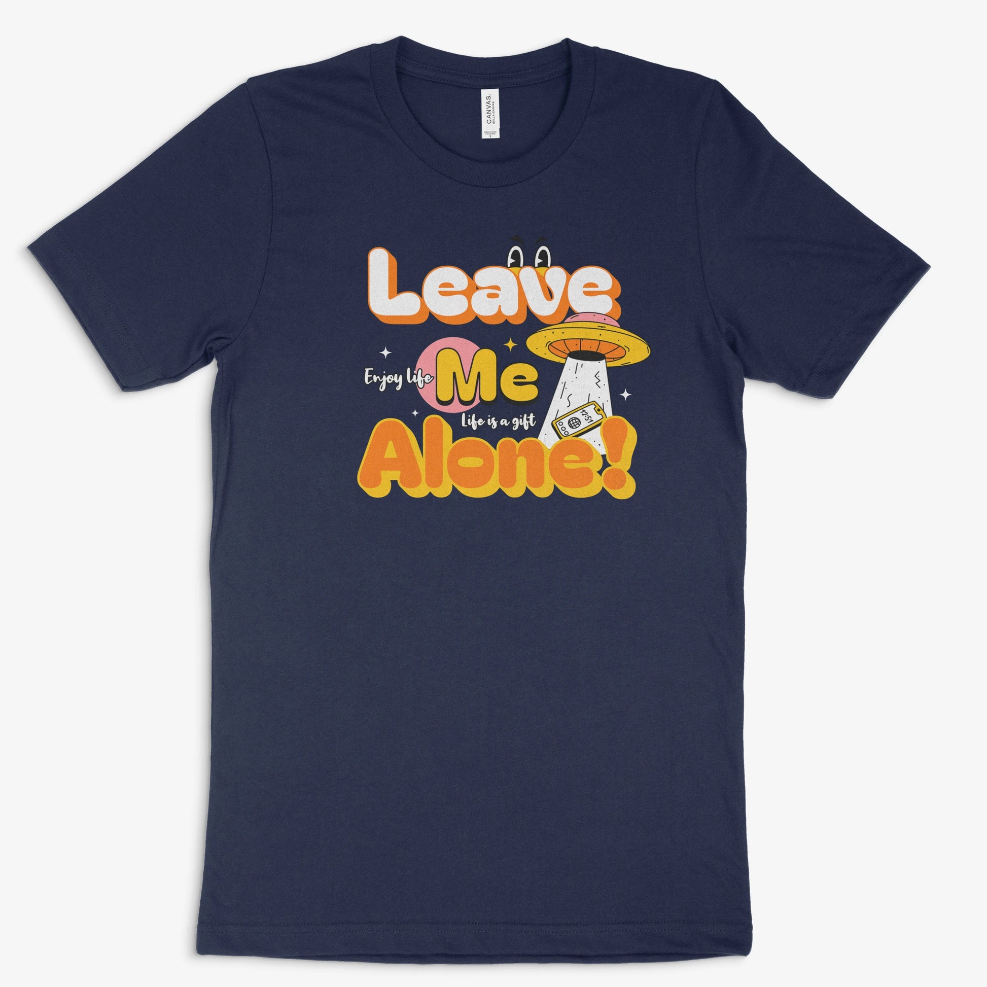 Introvert Shirt - Leave Me Alone! in Farbe marine 