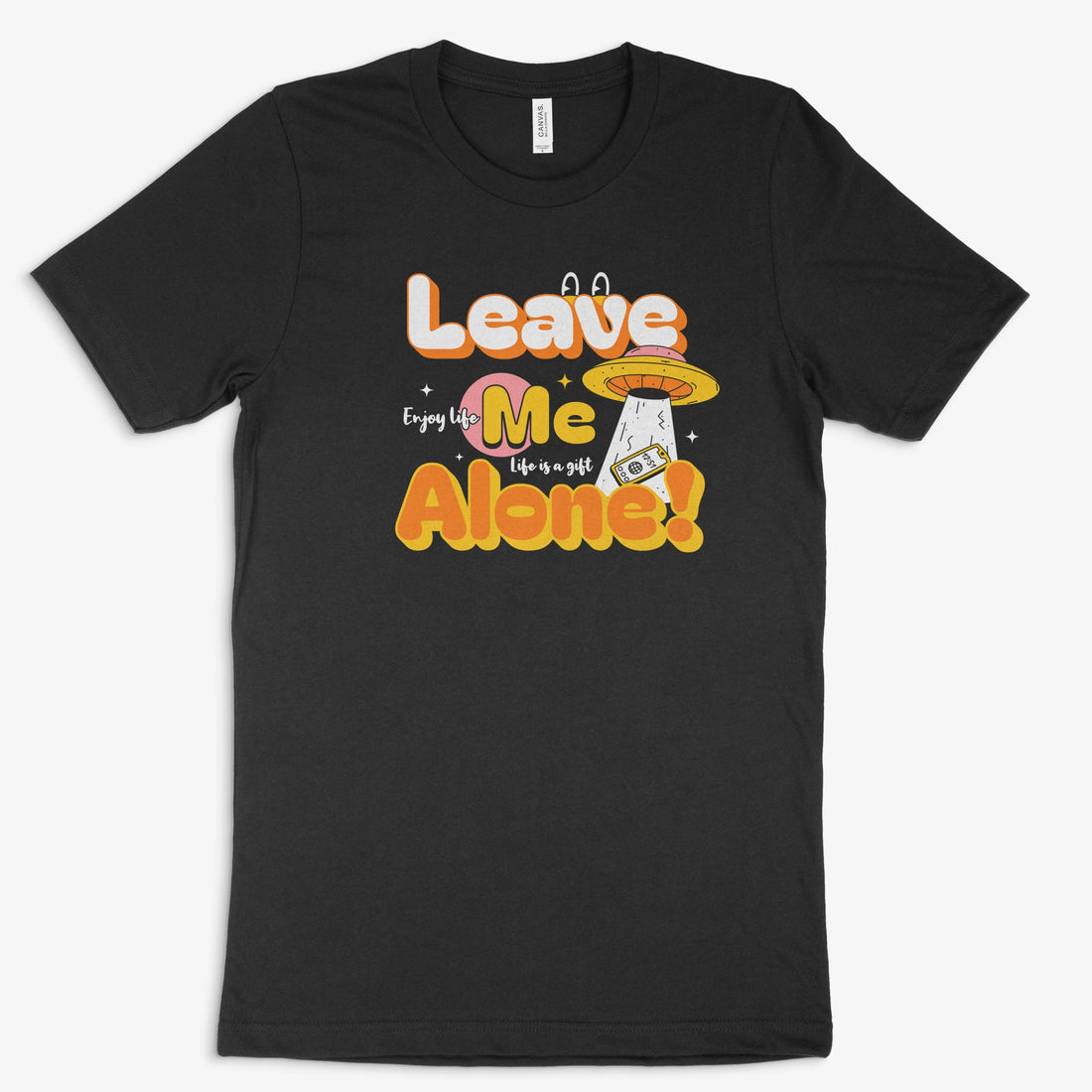 Introvert Shirt - Leave Me Alone! in Farbe schwarz 
