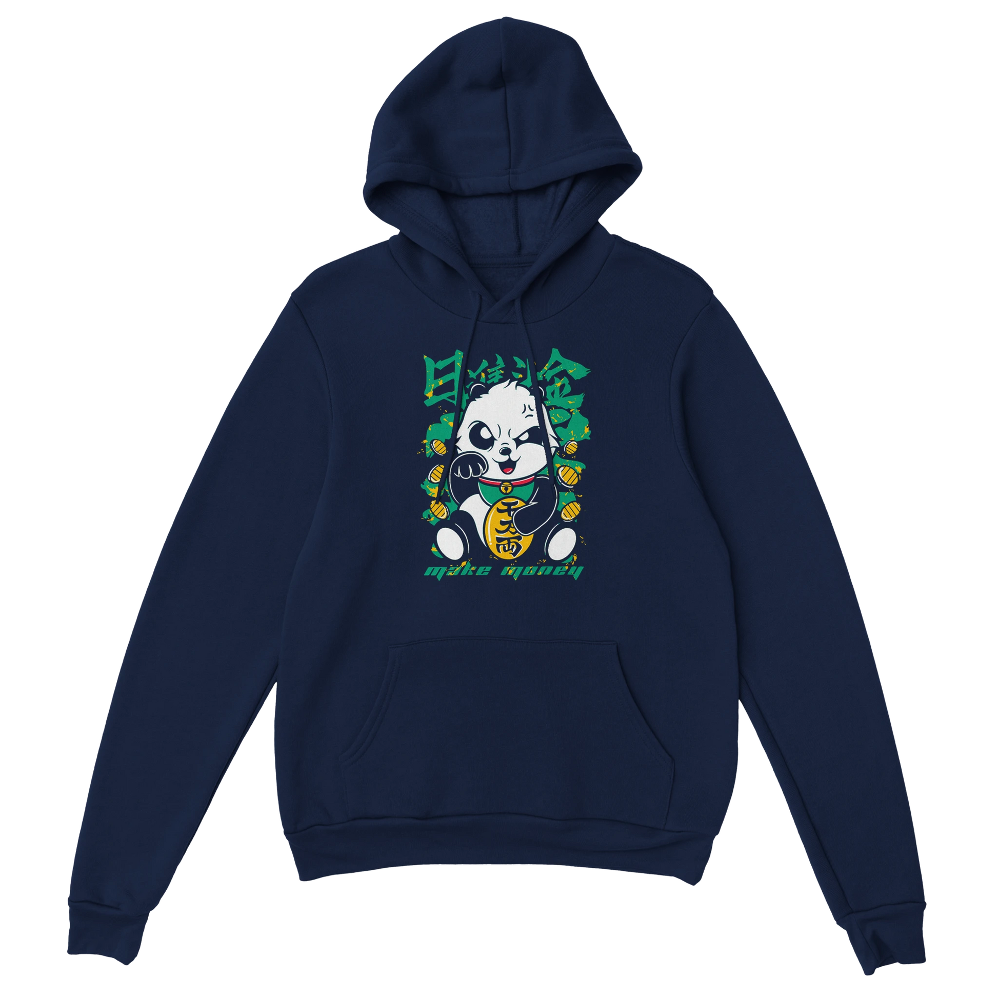 Kawaii Hoodie - Make Money Panda marine – Gaming Hoodie Flatlay mit Kawaii  Make Money Panda Print