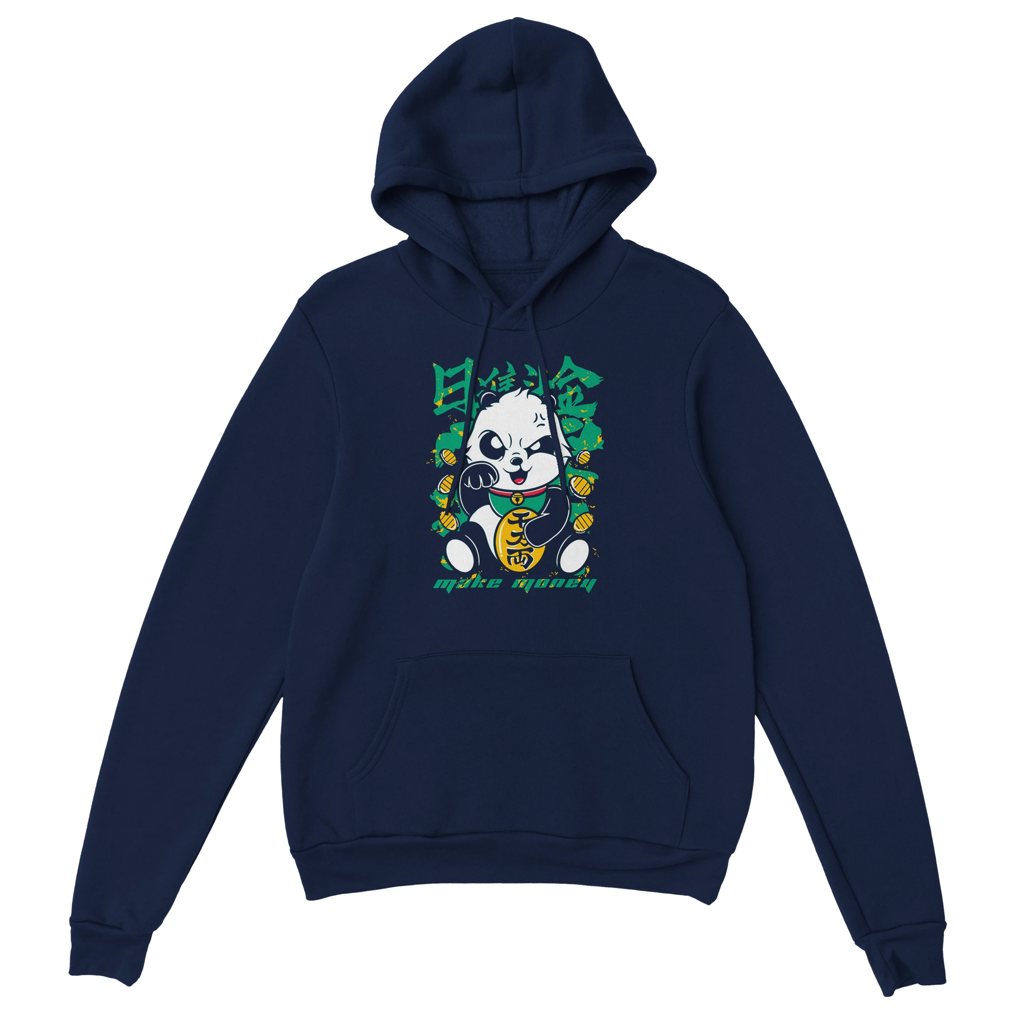 Kawaii Hoodie - Make Money Panda marine – Gaming Hoodie Flatlay mit Kawaii  Make Money Panda Print
