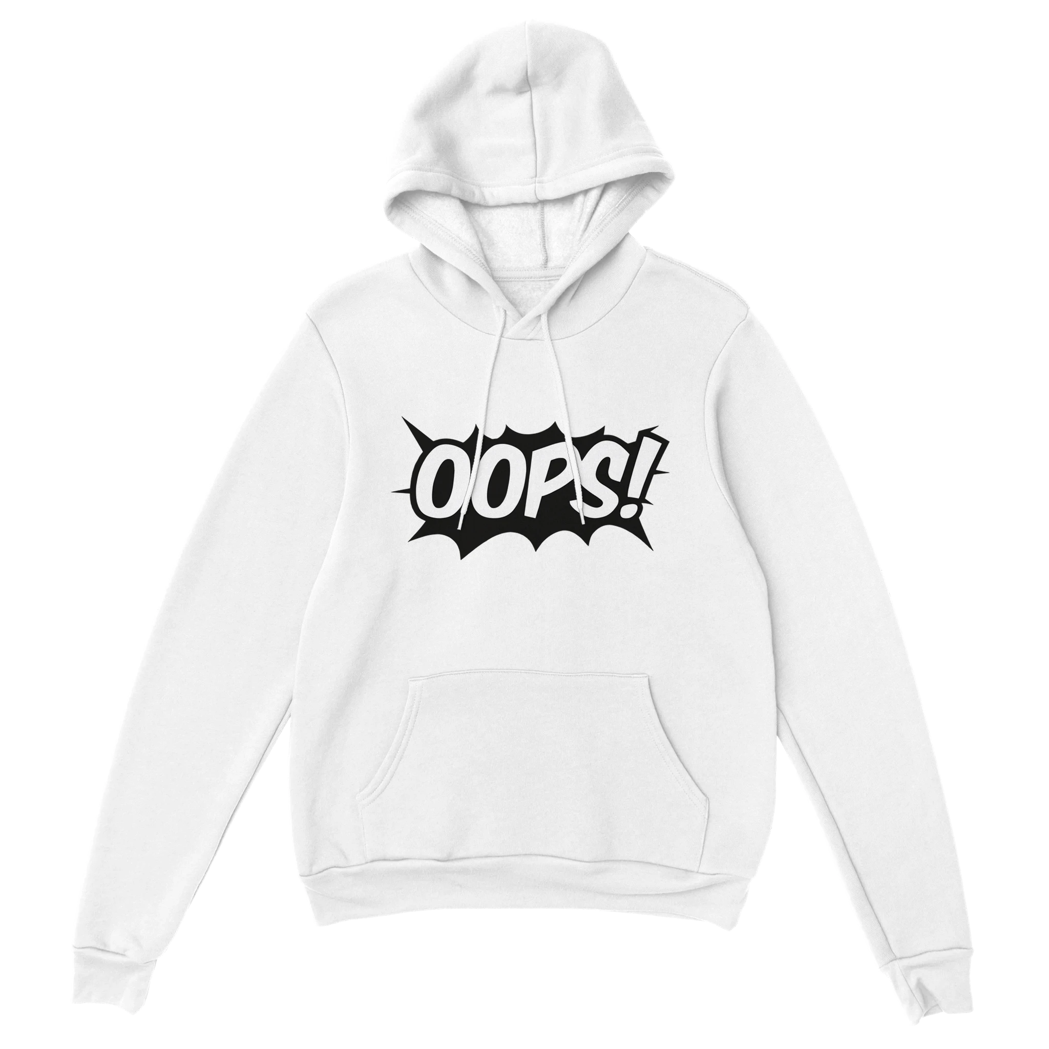 Lustiger Gamer Hoodie - Oops! weiss – Gaming Hoodie Flatlay mit Lustiger  Oops! Print