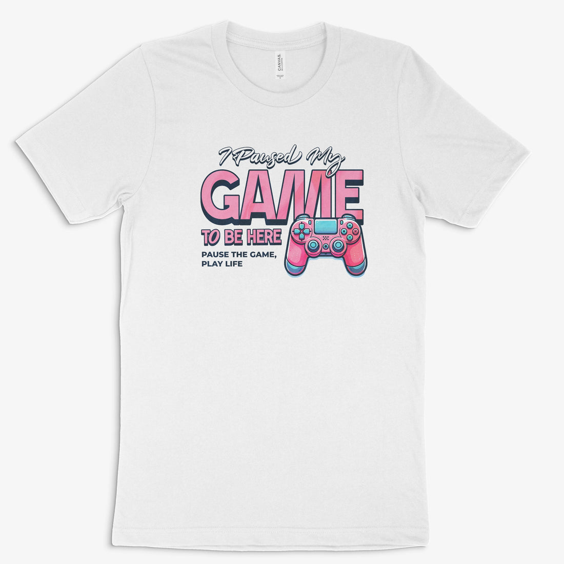 Lustiges Gamer Shirt - I Paused My Game in Farbe weiss 