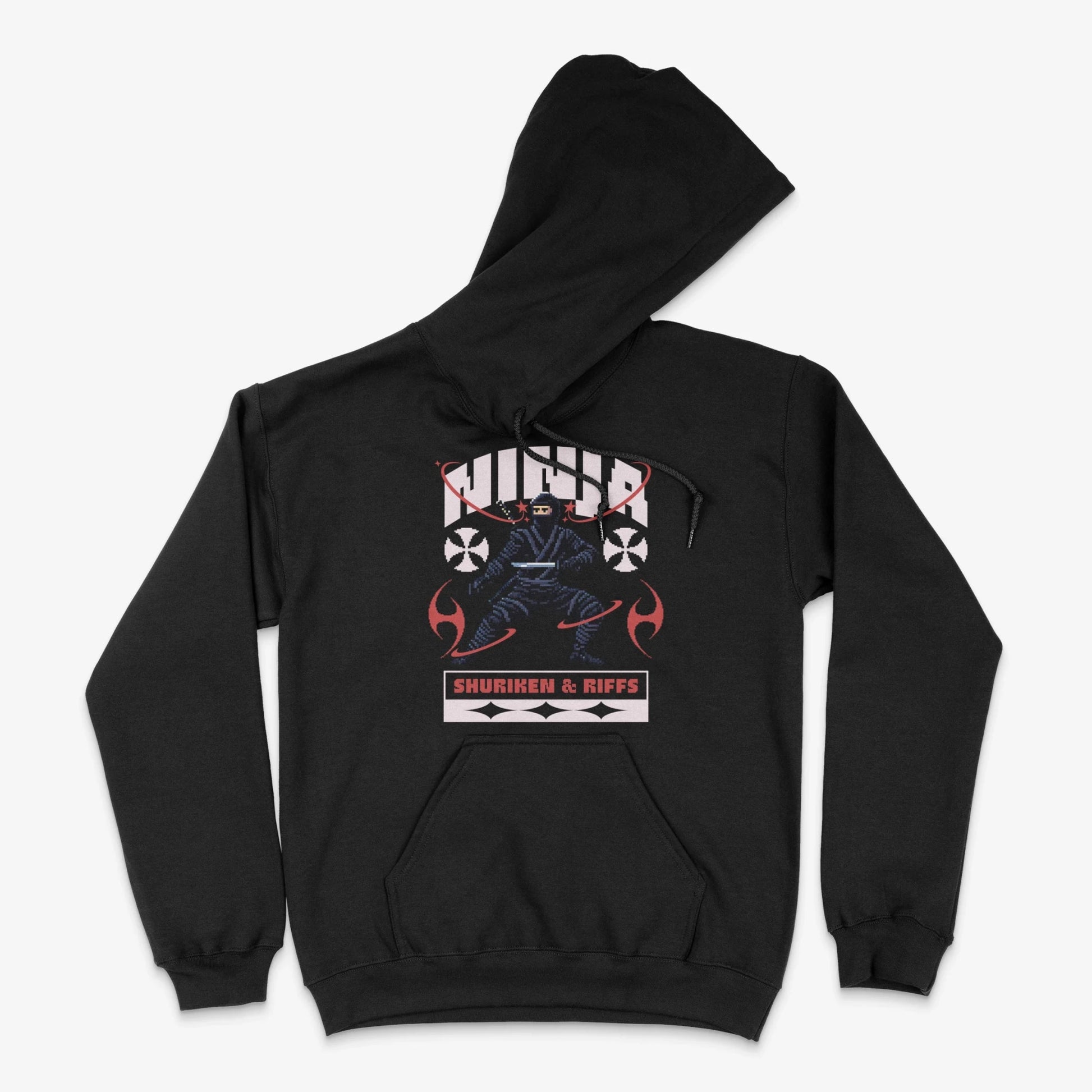Pixel Gamer Hoodie - Ninja Hoodie in Farbe schwarz  