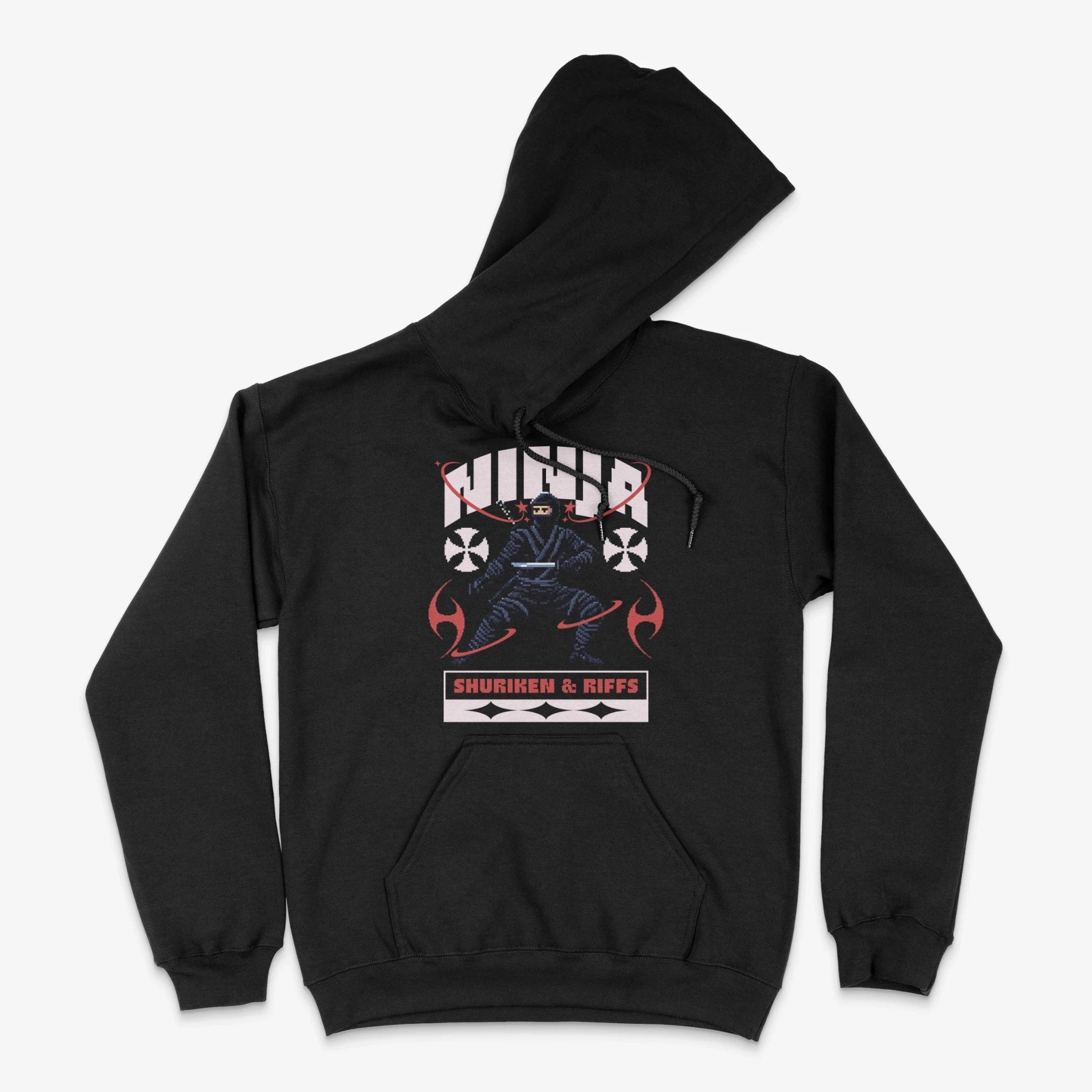 Pixel Gamer Hoodie - Ninja Hoodie in Farbe schwarz  