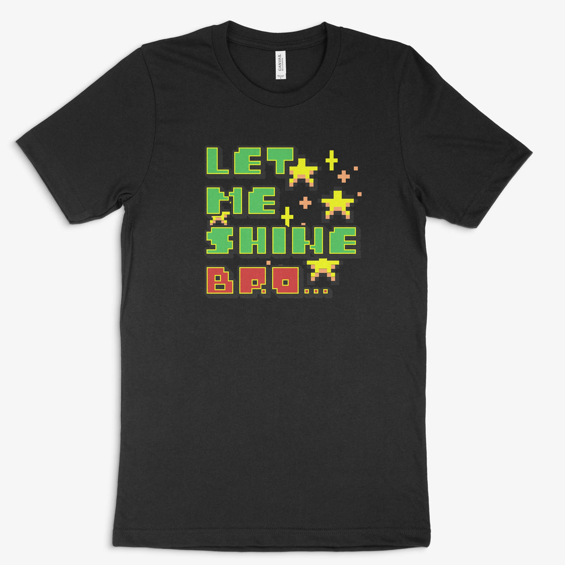 Pixel Gamer Shirt - Let Me Shine Bro… in Farbe schwarz 