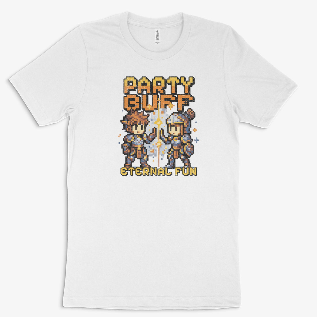 Pixel Gamer Shirt | Party Buff – Eternal Fun in Farbe weiss 
