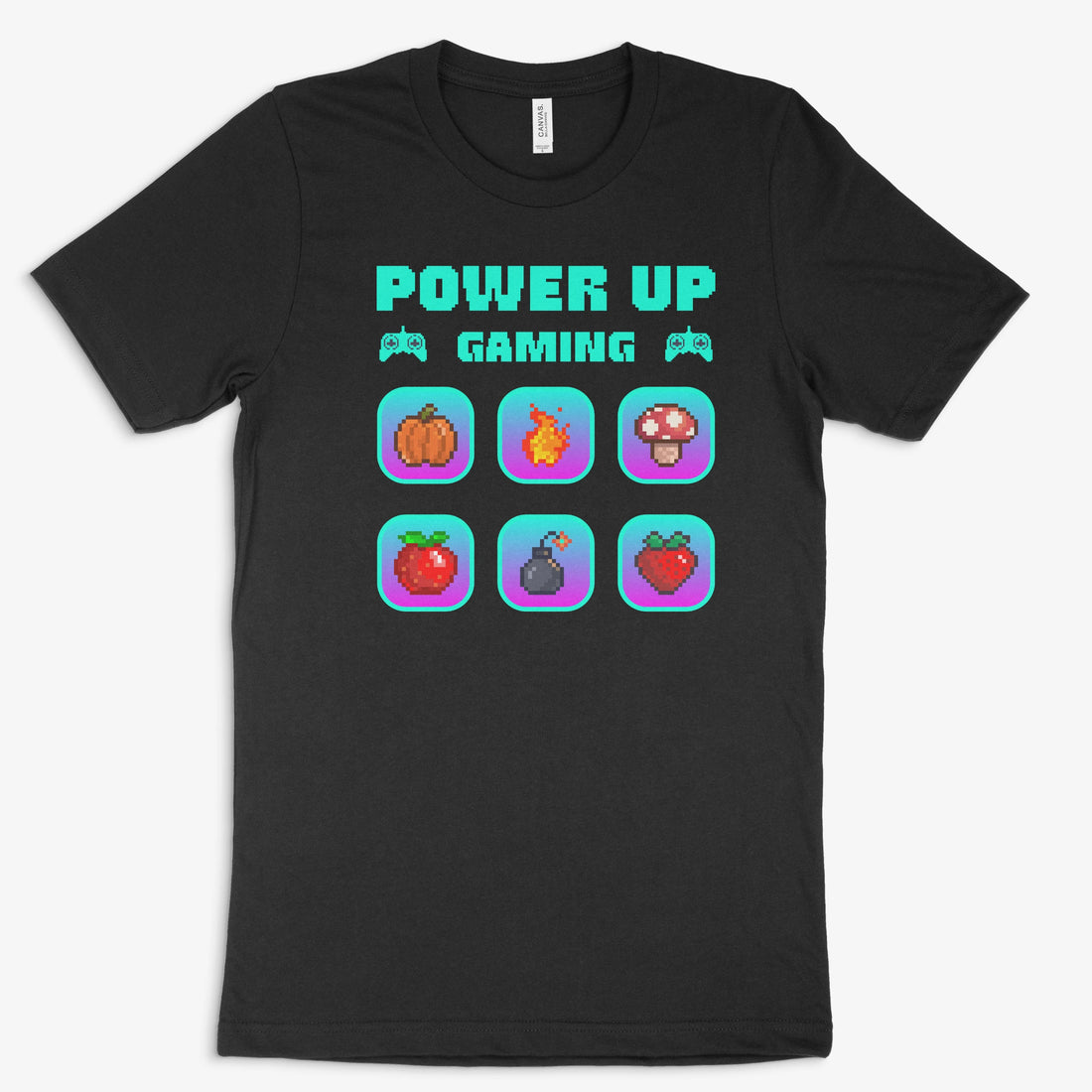 Pixel Gamer Shirt - Power Up Neon Edition in Farbe schwarz 