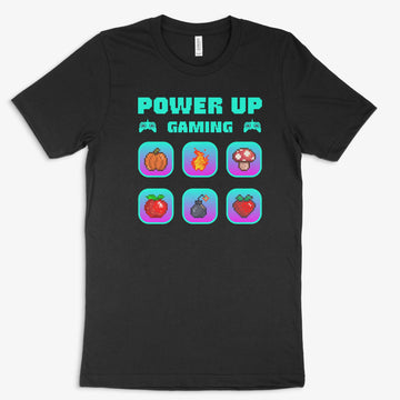 Pixel Gamer Shirt - Power Up Neon Edition in Farbe schwarz 