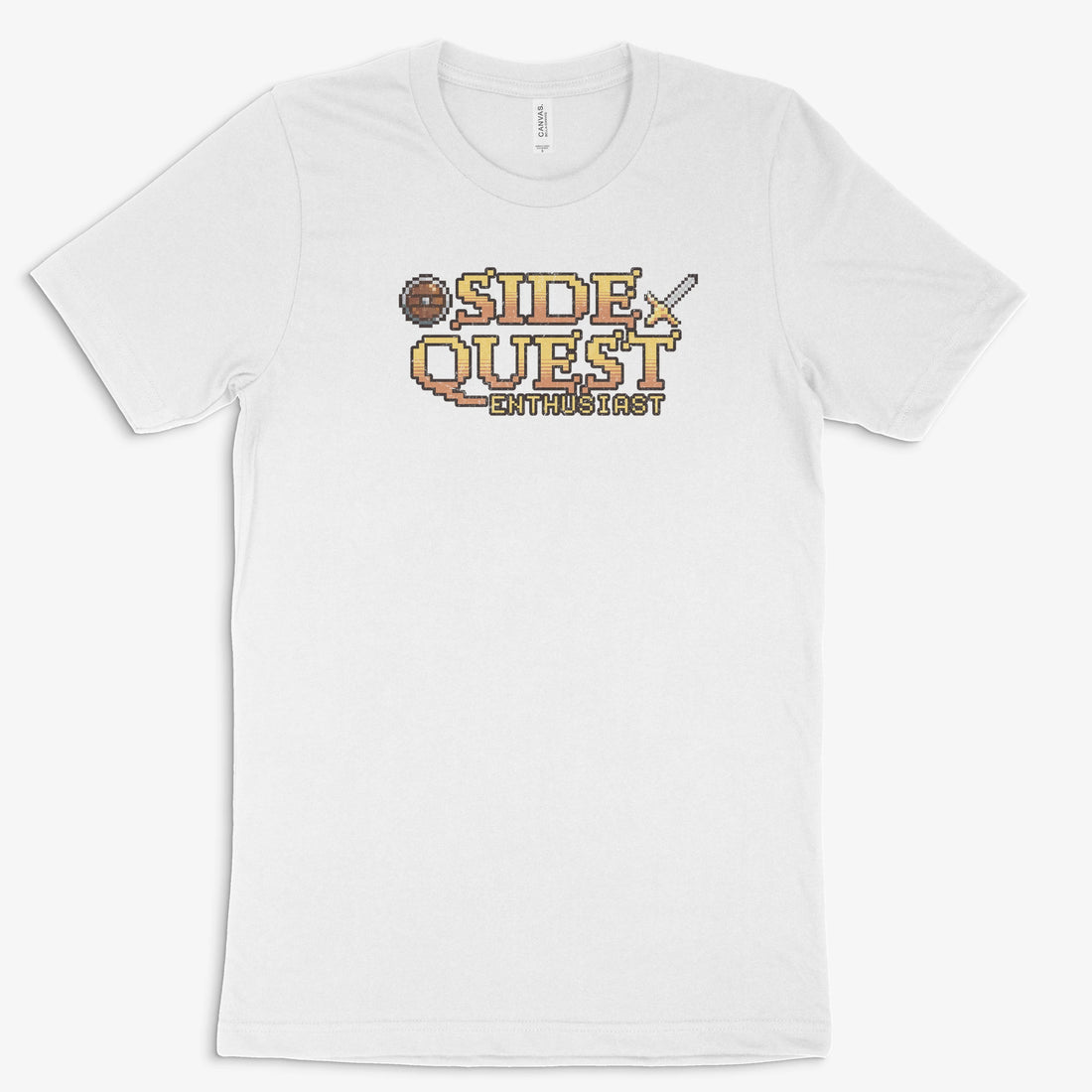 Pixel Gamer Shirt - Side Quest Enthusiast in Farbe weiss 