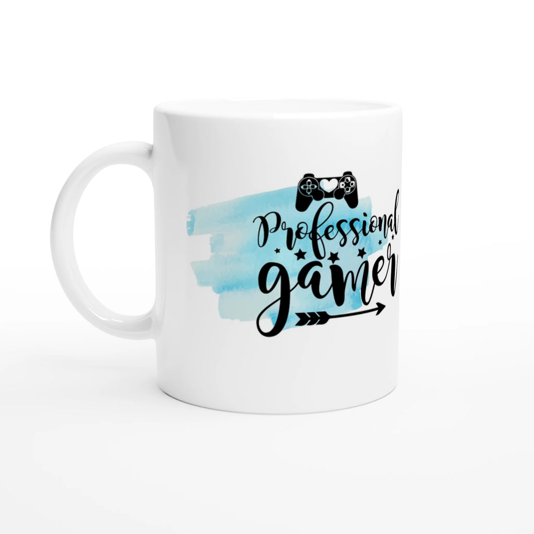 Professional Gamer Tasse Tasse frontansicht – hochwertiges Nerdrovert Mockup mit Gaming Motiv