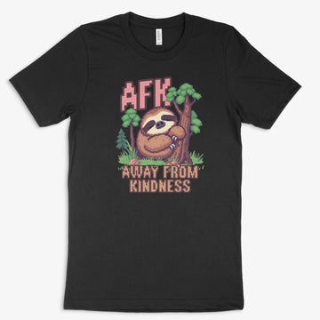 Retro Pixel Shirt | AFK – Away From Kindness in Farbe schwarz 