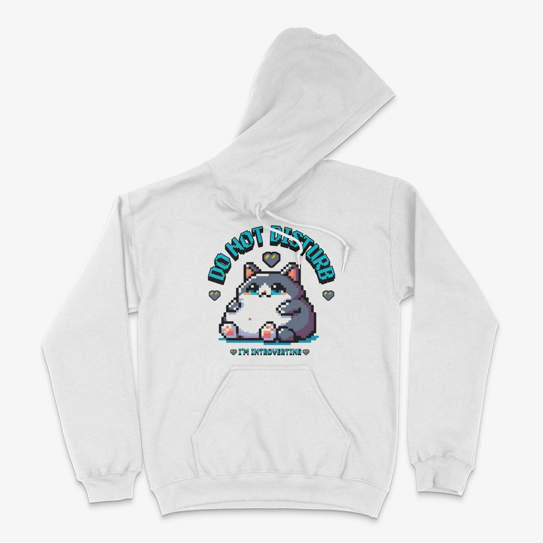 Statement Hoodie - Do Not Disturb Hoodie in Farbe weiss  