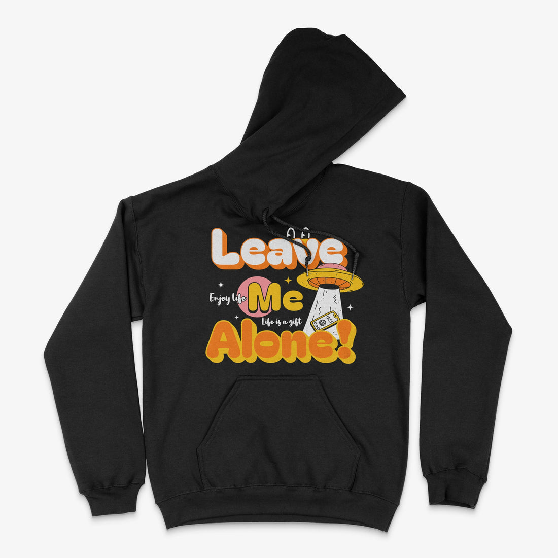 Statement Hoodie - Leave Me Alone! Hoodie in Farbe schwarz  