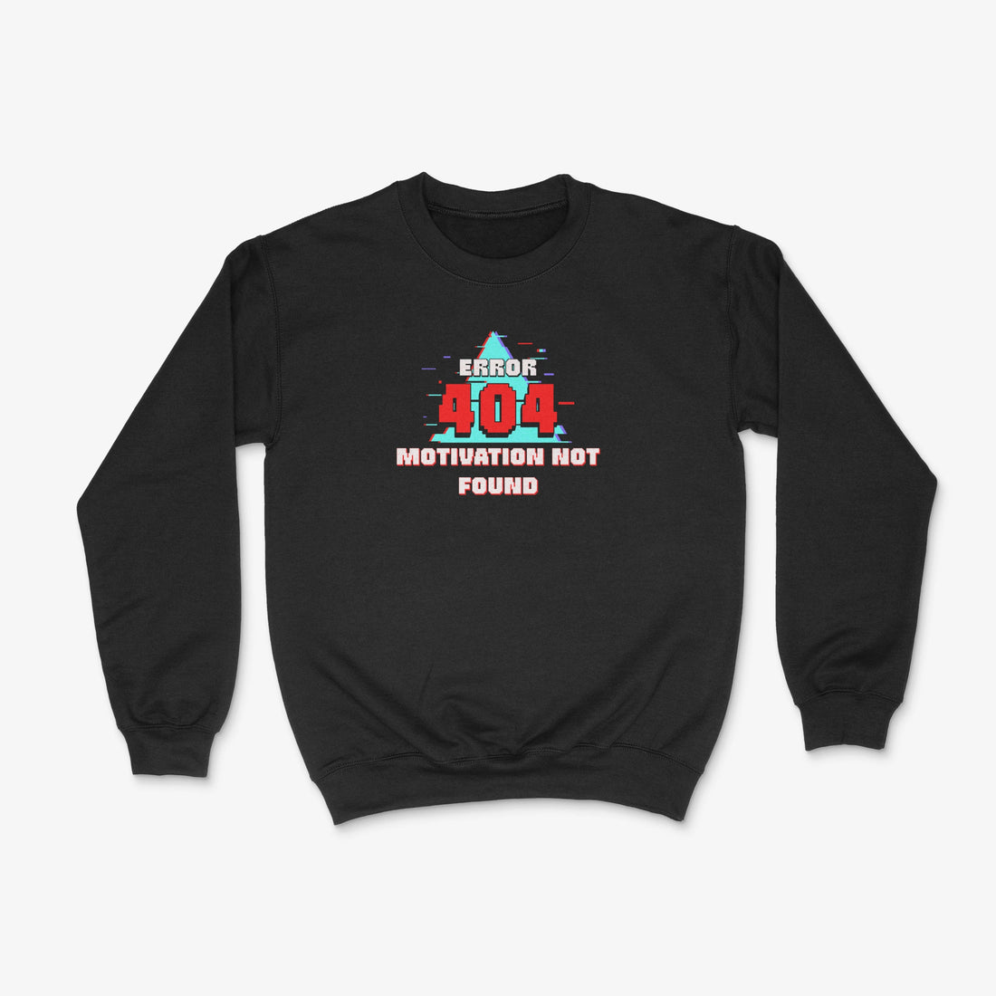 Statement Pullover - Motivation Not Found Pullover in Farbe schwarz 