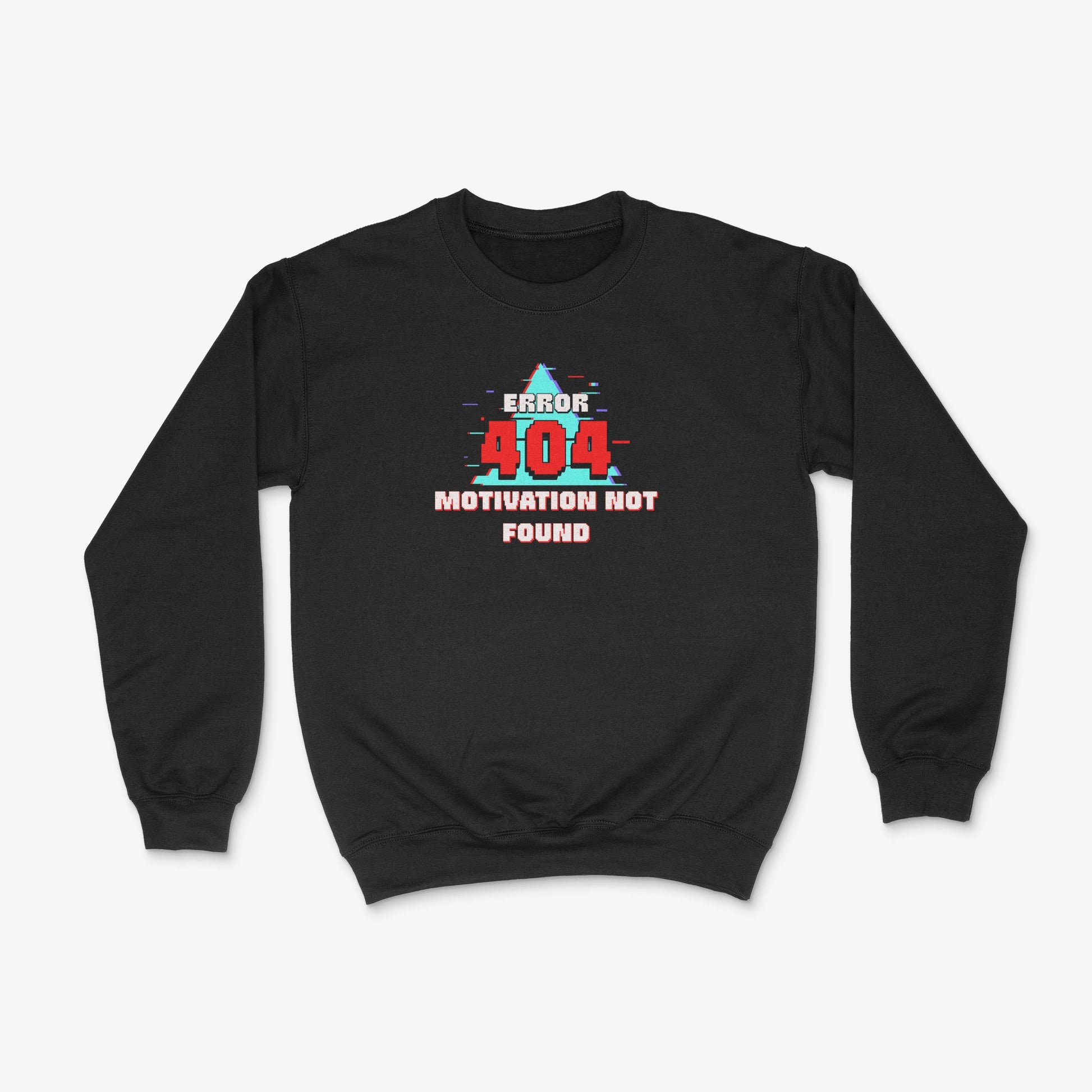 Statement Pullover - Motivation Not Found Pullover in Farbe schwarz 