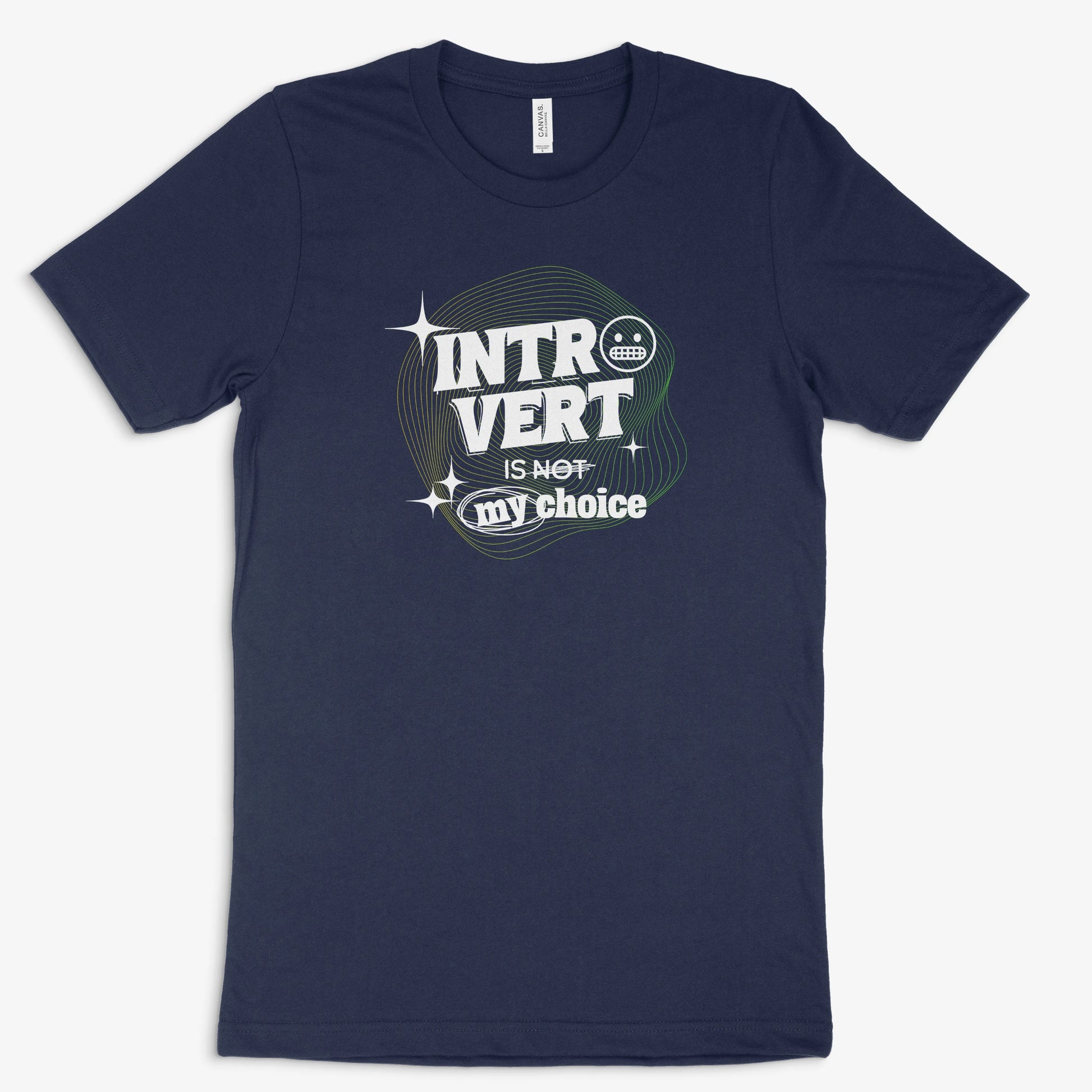 Statement Shirt - Introvert Is Not My Choice in Farbe marine 