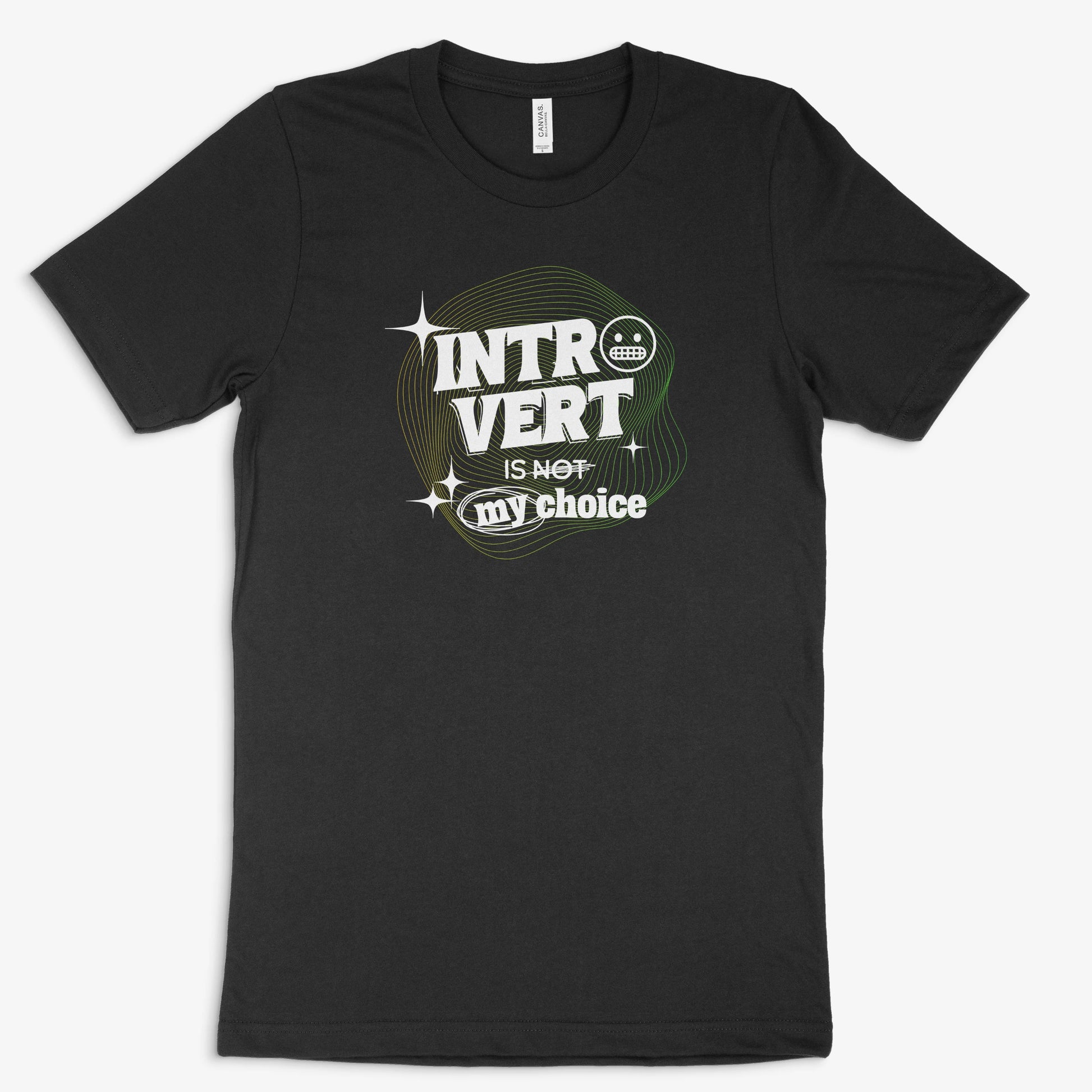 Statement Shirt - Introvert Is Not My Choice in Farbe schwarz 