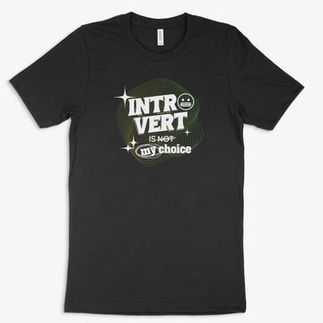 Statement Shirt - Introvert Is Not My Choice in Farbe schwarz 