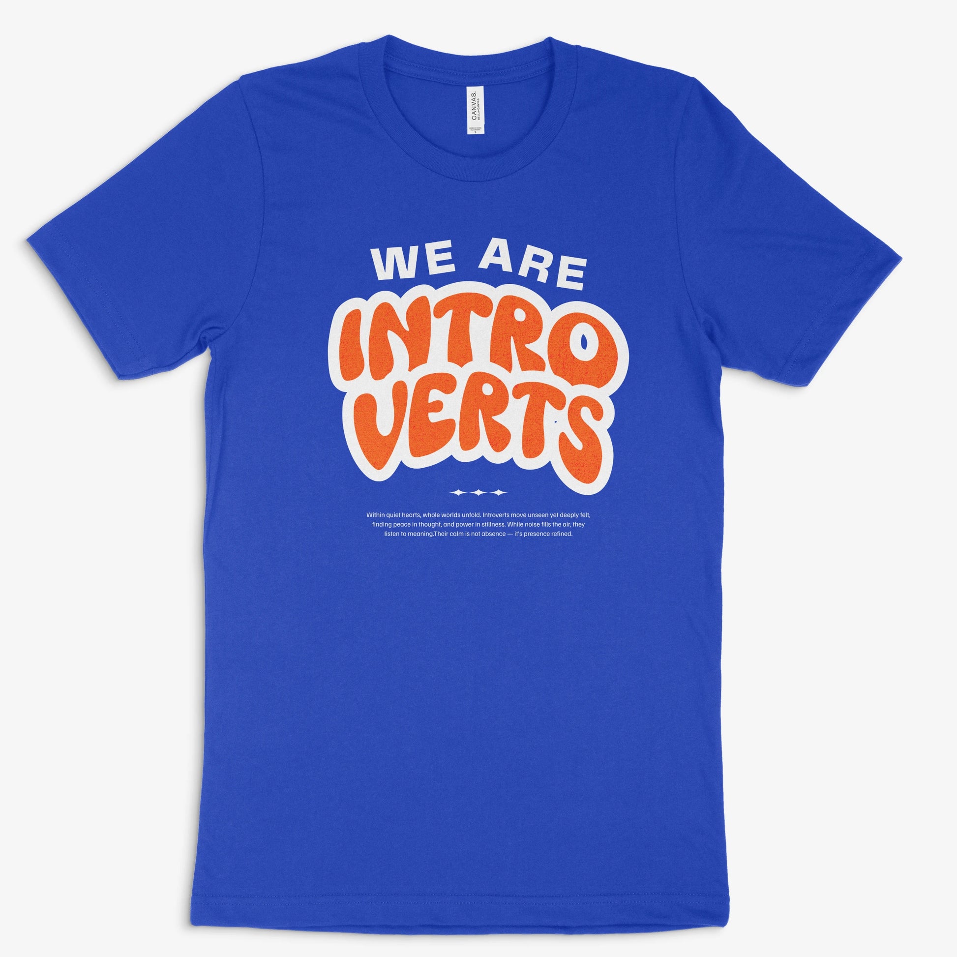 Statement Shirt - We Are Introverts in Farbe blau 