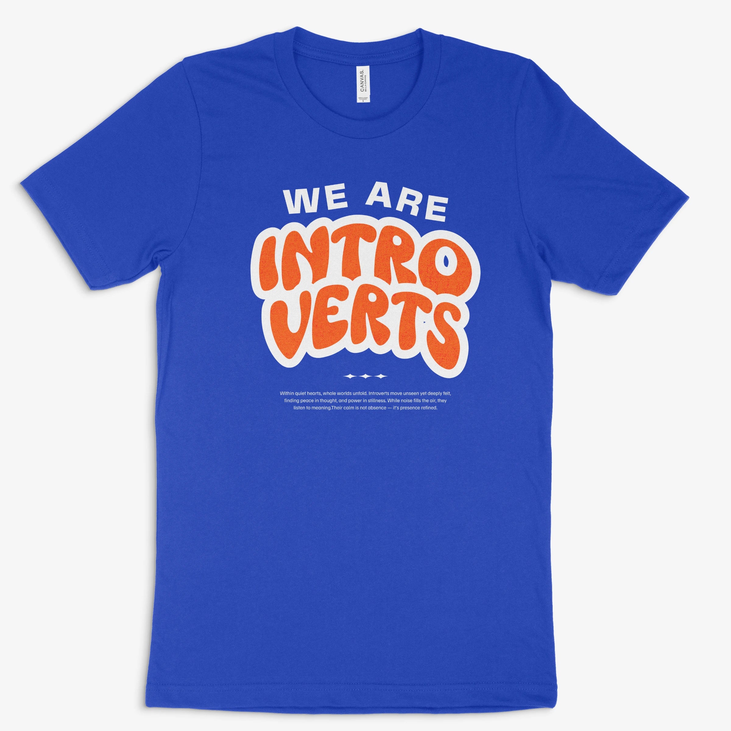 Statement Shirt - We Are Introverts in Farbe blau 