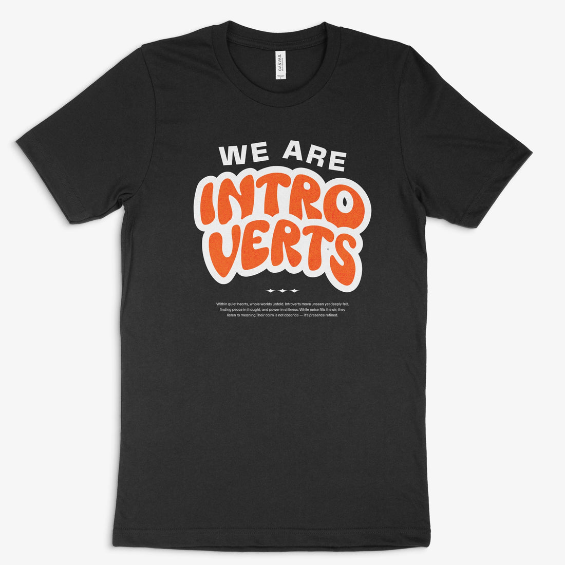 Statement Shirt - We Are Introverts in Farbe schwarz 