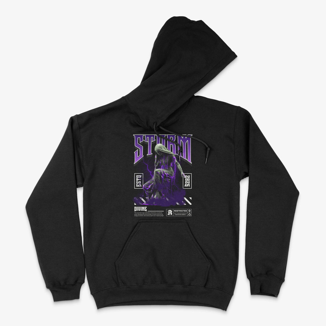 Streetwear Hoodie - Storm Divine Hoodie in Farbe schwarz  
